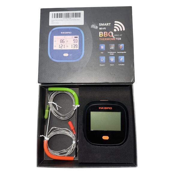 Inkbird Smart Wi-Fi BBQ Thermometer IBBQ-4T Grill Meat Oven Kitchen 4 Probes - Picture 8 of 16